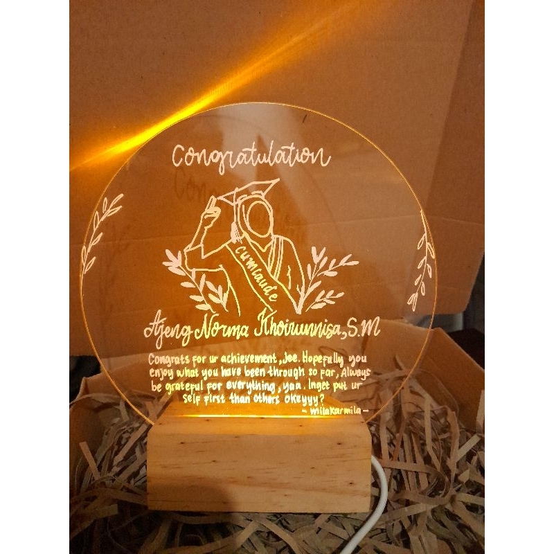 LETTERING AKRILIK / FRAME /PLAKAT WISUDA/KADO WISUDA