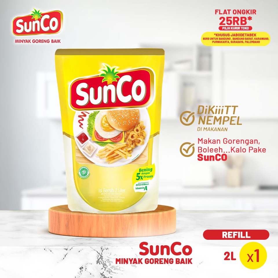 

FLASH SALE Sunco Minyak Goreng Refill 2L