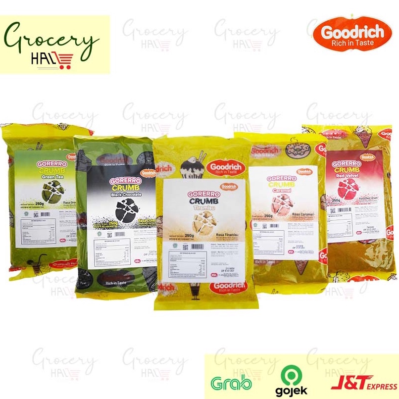 

GOODRICH GORERRO BISCUIT CRUMBS 25 GRAM CRUMBLE ANEKA RASA REMAHAN BISKUIT UNTUK TOPPING DONUT ROTI MINUMAN