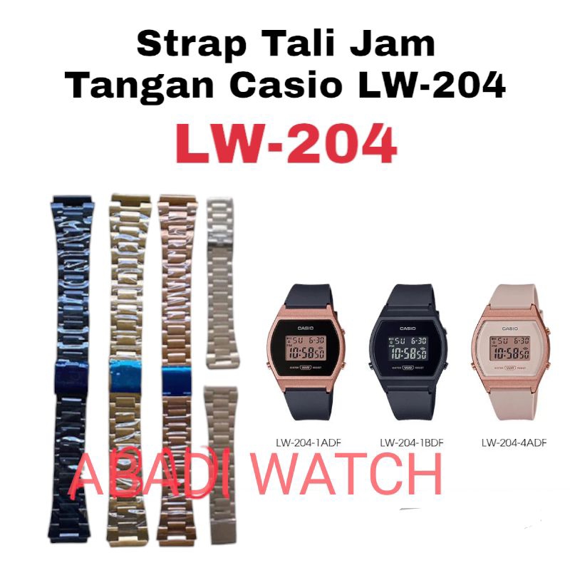 Strap tali jam tangan stainless utk jam tangan Casio LW-204 casio LW204 casio LW 204