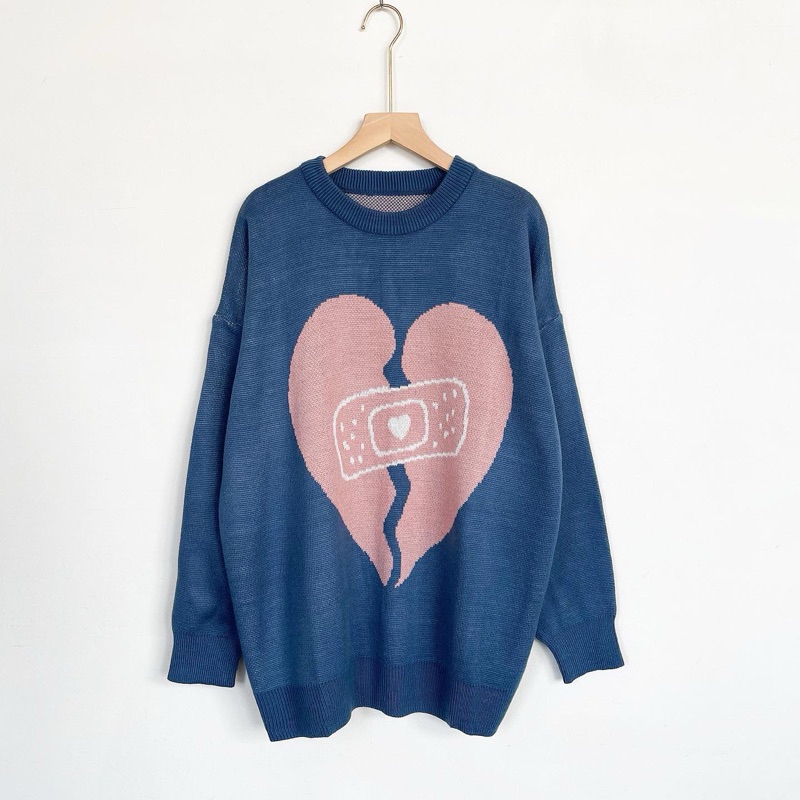 BROKEN HEART OVERSIZE SWEATER KNIT PREMIUM