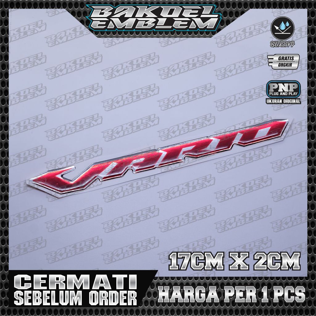 EMBLEM VARIO MERAH, EMBLEM HONDA VARIO WARNA MEAH, VARIO MERAH