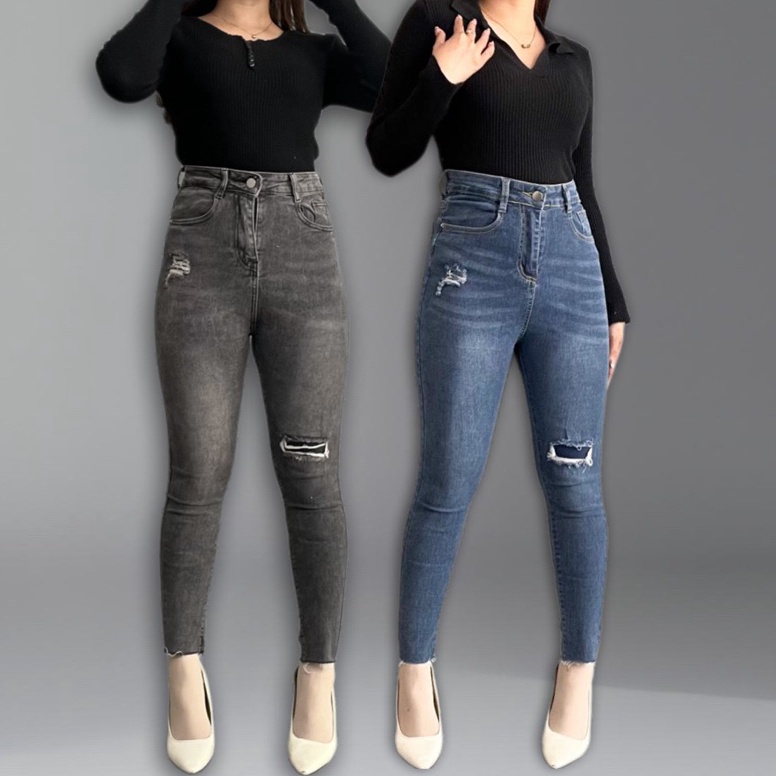 XPRESS LUXEDLABEL  18 JEANS  Celana Panjang Highwaist Wanita Jeans Premium Quality Jeans Wanita Polo