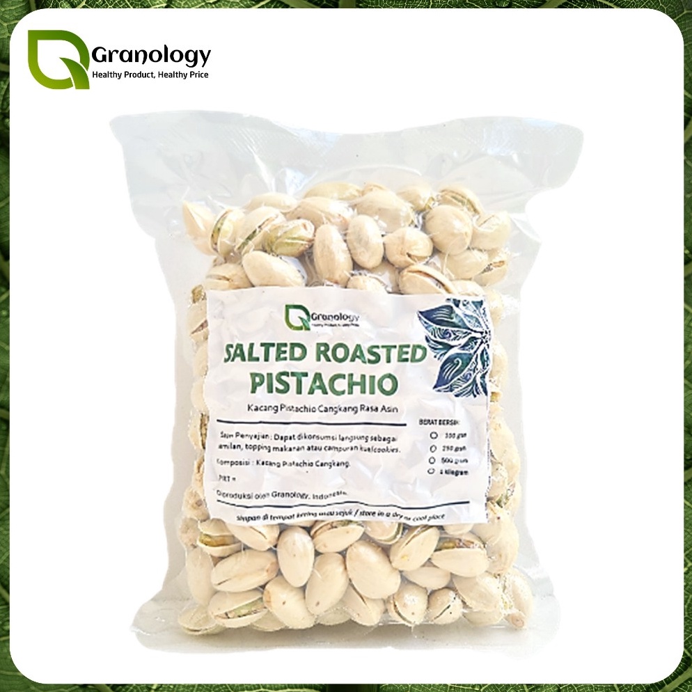 

GROSIR Roasted Pistachio in Shell Kacang Pistachio Oven Dalam Cangkang 25 gram by Granology