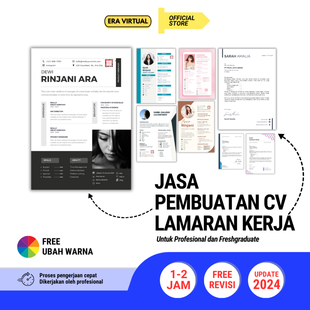 JASA PEMBUATAN CV DAN LAMARAN KERJA