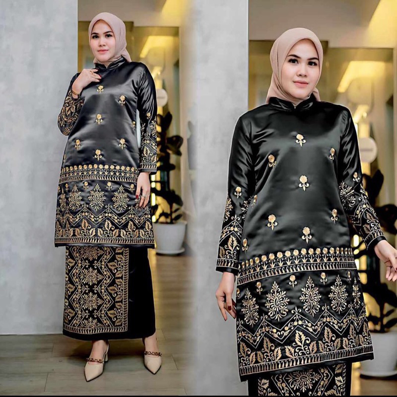 DM-Setelan Baju Kurung Modern - Baju Kurung Bordir - Baju Kurung Kondangan