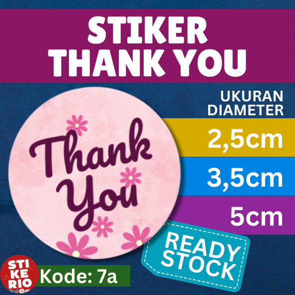 

Stiker Thank You | Stiker Label Terima Kasih | uk. 2,5cm 3,5cm 5cm -7a