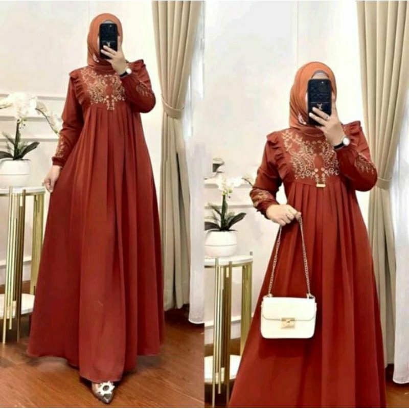 Lunara Gamis Crincle bordir