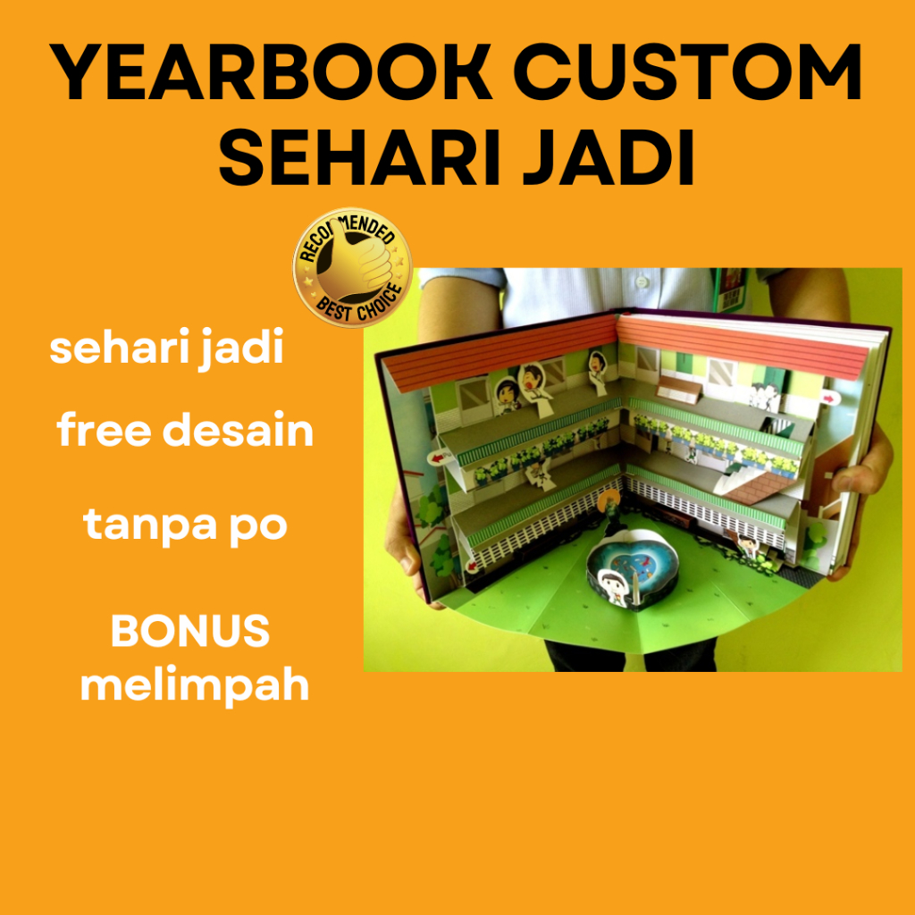 [BUTAH A5 & A4] CETAK BUKU TAHUNAN SEKOLAH YEARBOOK MAJALAH CUSTOM SEHARI JADI