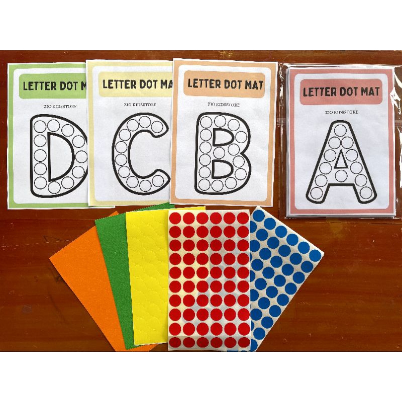 

Stiker dot Alfabet/belajar menempel stiker dot