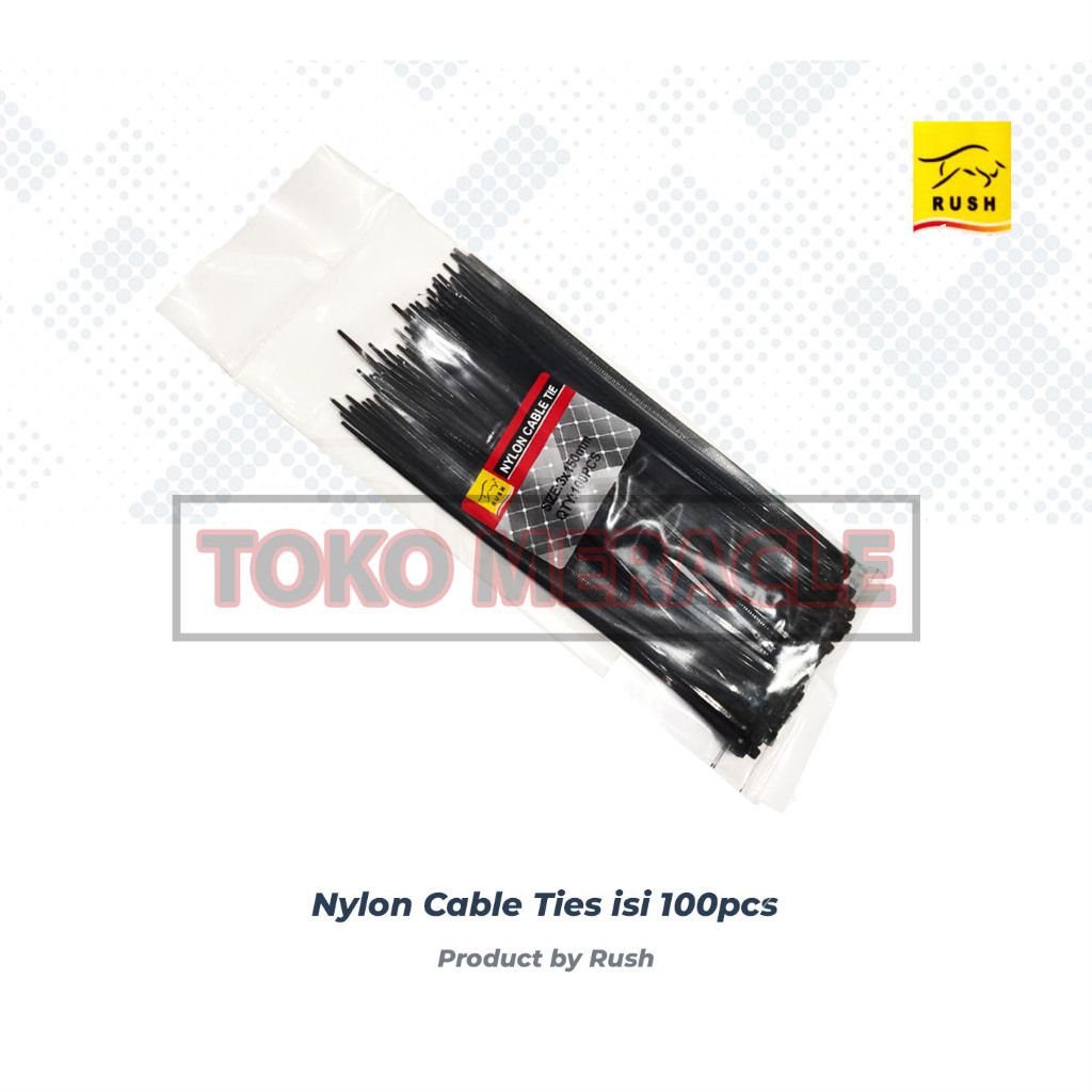 

[3"] RUSH Nylon Cable Ties - Kabel Ties 3inch X 150mm 3"X100mm 100pcs