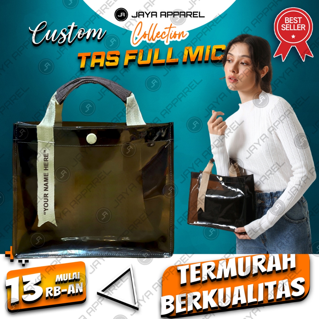 Tas Hampers Mika-Totebag Mika Souvenir-Tas Sovenir Mika-Custom Sablon