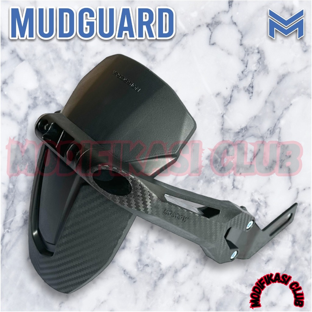 MUDGUARD UNIVERSAL SPAKBOR KOLONG BELAKANG MUD GUARD PENAHAN LUMPUR KARBON MUDGUARD MOSCOW ORIGINAL 