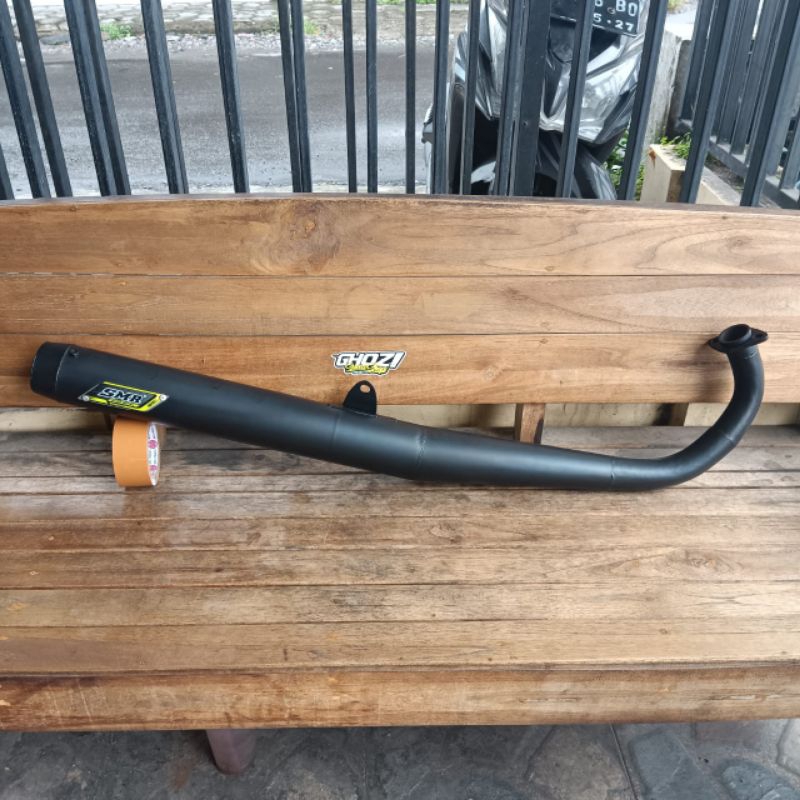 knalpot standar racing Rx king SMR jogja hitam dop