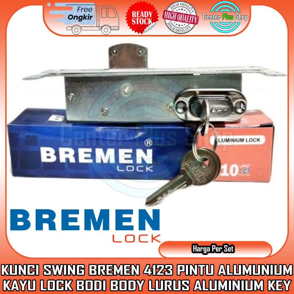 Bremen KC 4123 Kunci Pintu Swing Aluminium Kayu Body Bodi Lurus Kecil Almunium Alminium Door Set Sil