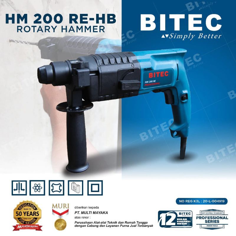 BITEC MESIN BOR BETON / ROTARY HAMMER - HM 200 RE-HB