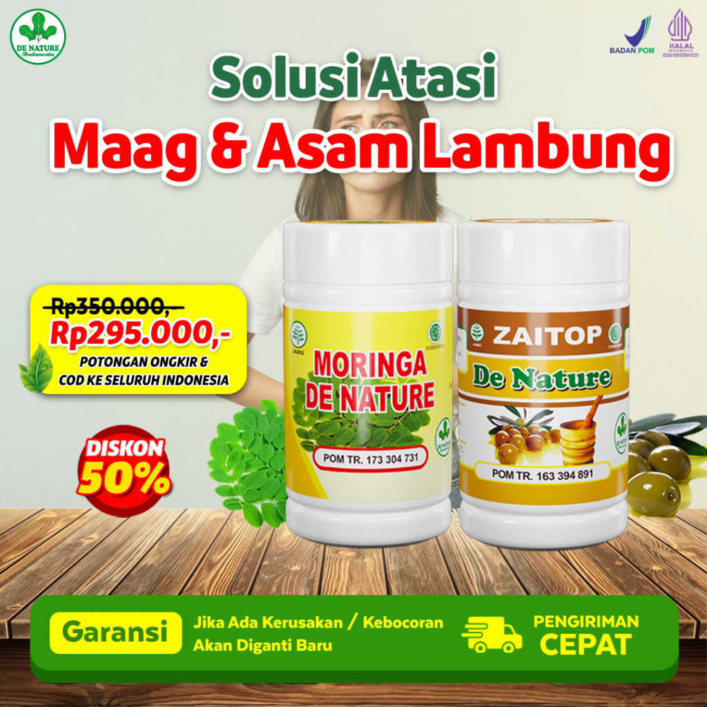 Obat herbal Maag Asam Lambung Gerd radang usus,gangguan pencernaan usus infeksi lambung luka Moringa