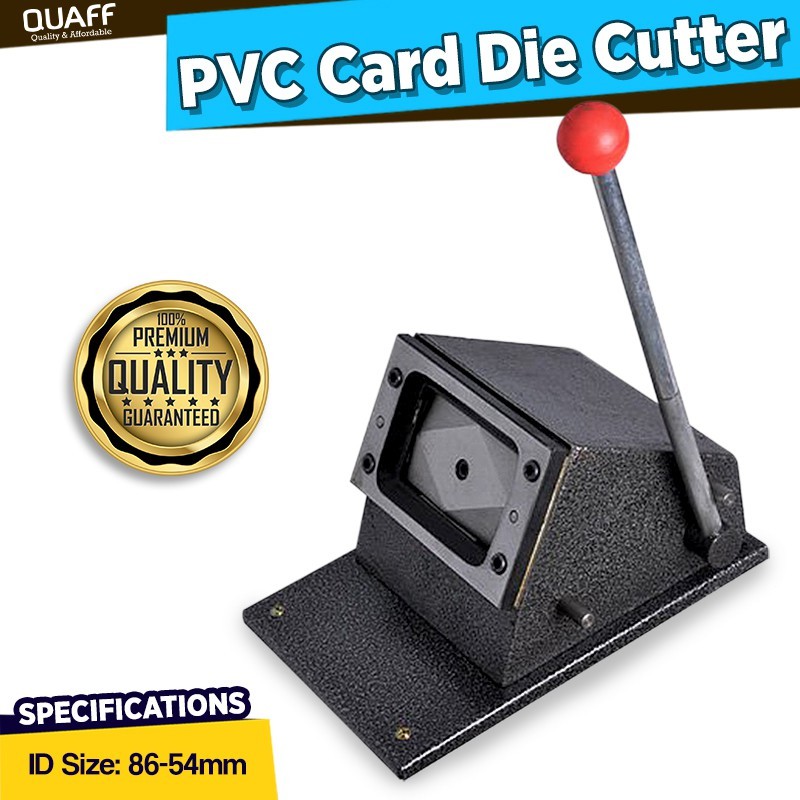 

Mesin Alat Pemotong Kertas ID Card /Pvc Card Die Cutter Untuk Pembuatan Id Ukuran Potong 8.6 X 5.4cm merek Quaff