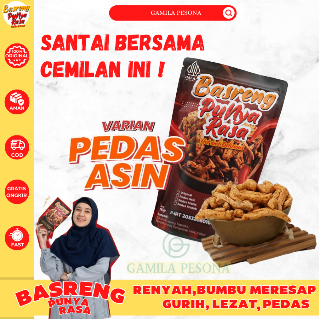 

Enak Banget Basreng pedas Asin daun jeruk basreng baso goreng Halal & Lezat