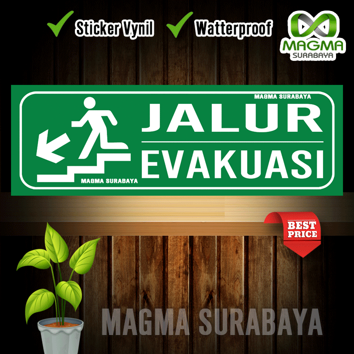 

Stiker Jalur Evakuasi Tangga Kiri