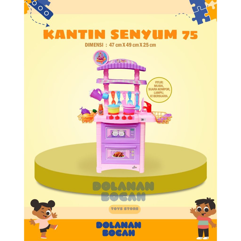 JUMBO Mainan Masak-Masakan/ Mainan Anak Memasak Kantin Senyum 75 / SUPERMARKET MEGAMART 140 / Mainan