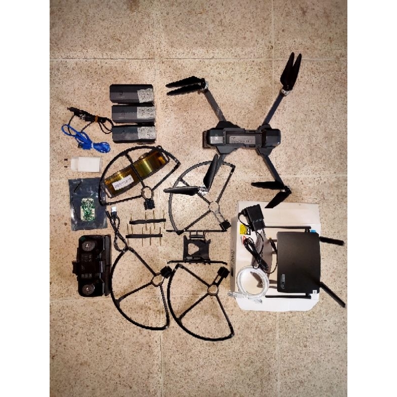 Drone SJRC F11 1,5 Km Kamera 4K (dapat baterai 3 & pelindung drone, penguat sinyal, totolink menamba