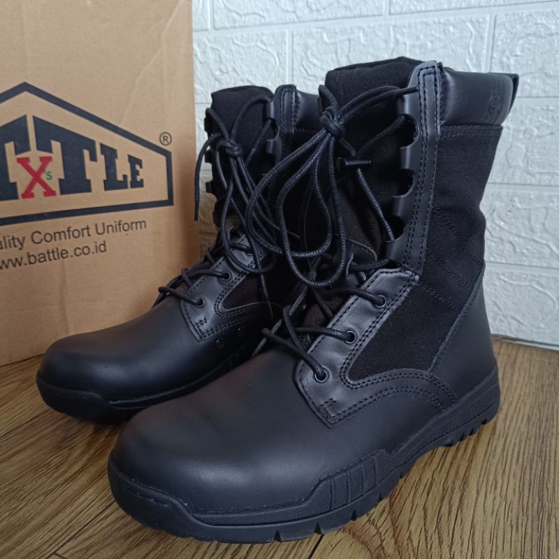 Sepatu PDL Hitam Battle X Jatah Brimob / Sepatu Hitam Battle X Brimob