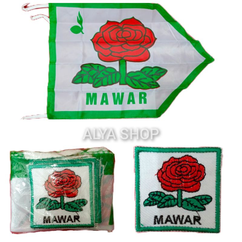 BET REGU MAWAR | Bet Tanda Regu Bunga | Tanda Regu Bordir Gambar Bunga | Badge Pramuka