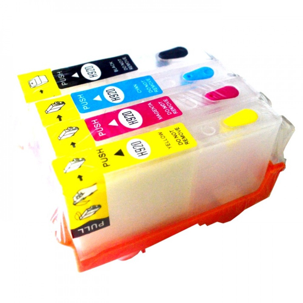 Cartridge MCISS Refillable HP 920 CMYK  Refill Printer Officejet 6000 6500 7000 7000A