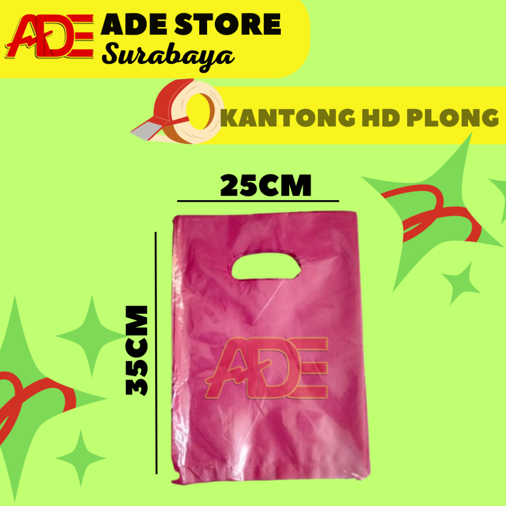 Kantong HD Plong/Plastik HD Plong Uk 25x35