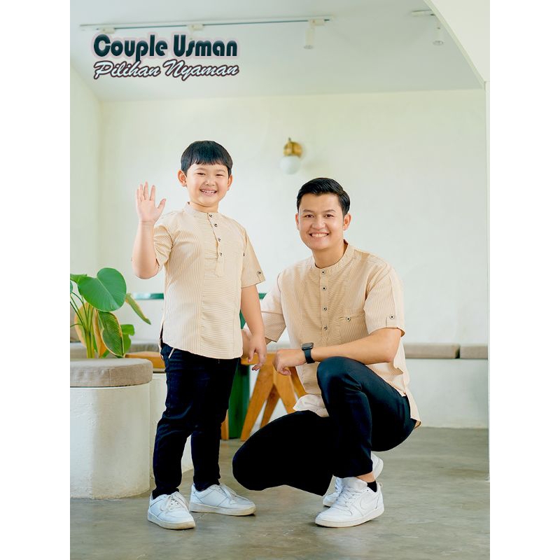 Mawar Fashion - Kemeja Koko Couple Usman / Baju Koko Couple Ayah Anak