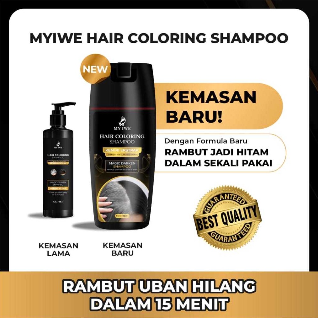 ART X14L My Iwe Hair Coloring Black Shampoo Original  Myiwe Shampo Untuk Mewarnai Penghitam Rambut B