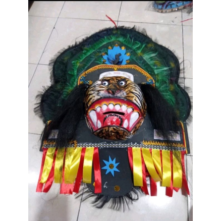 SALE ⚡ TOPENG SPON REOG BULU BESAR / Topeng reog ponorogo dadak merak harimau / Topeng Mainan Anak