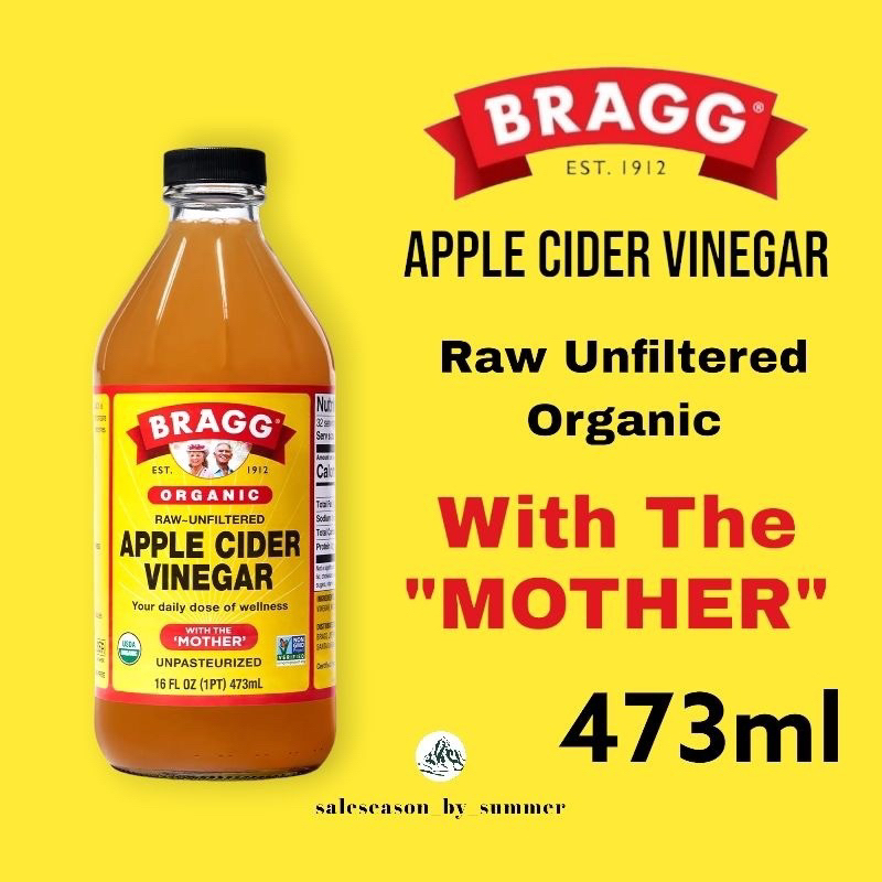 

BRAGG | CUKA APEL - 473ml | Organic Apple Cider Vinegar - With The "MOTHER