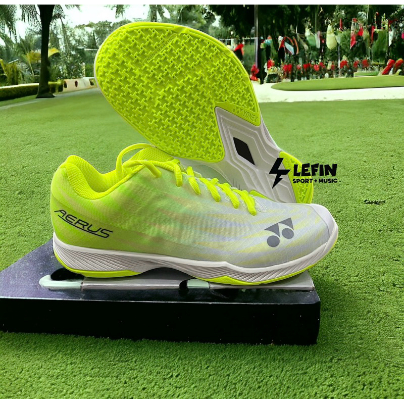 Sepatu Badminton Yonex Aerus Z2 Men Wide Gray Yellow / Aerus Z2 Wide Gray Yellow