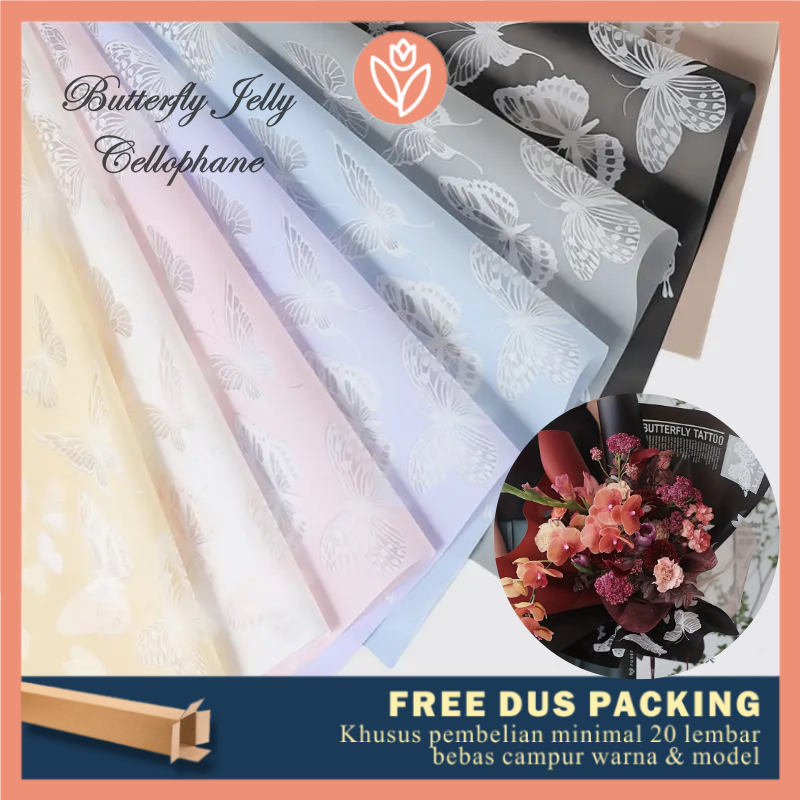 

TULIP PAPERIE ❤ KERTAS BUKET BUTTERFLY JELLY CELLOPHANE FLOWER WRAPPING KERTAS BUKET MOTIF KUPU KUPU BUTTERFLY TATTO