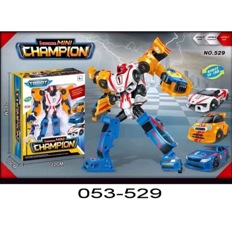 Mainan Robot  tobot Mini Champion/Tobot 3 mobil/mainan transformers
