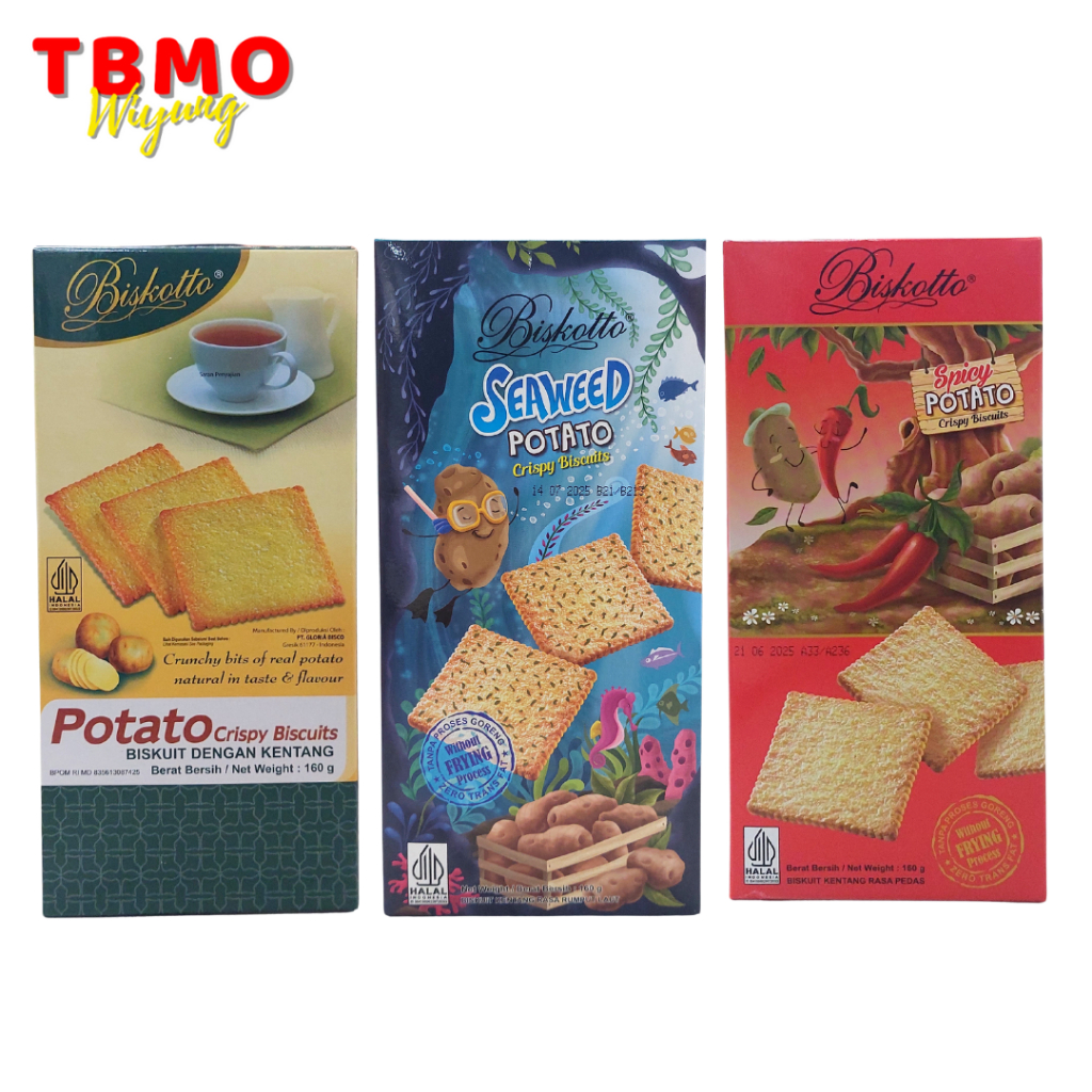 

Edisi Lebaran Biskotto Potato Crispy 160 gr Biskuit lebaran