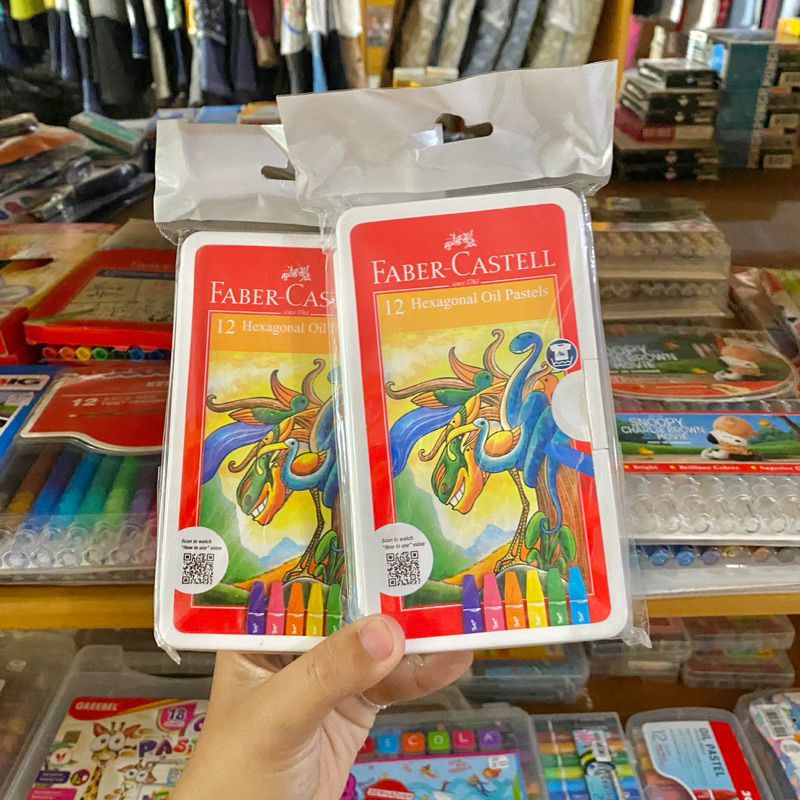 

HEXAGONAL OIL PASTELS / KRAYON / CRAYON FABER CASTELL 12 WARNA ORIGINAL