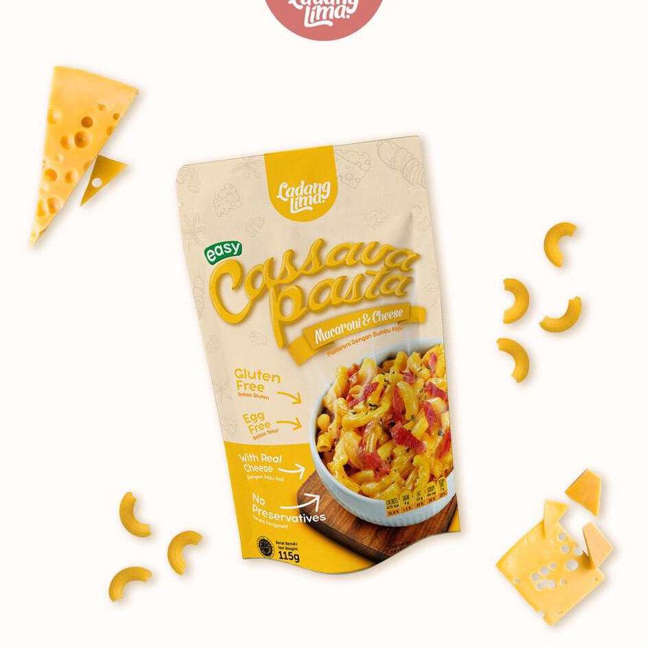 

COD Ladang Lima Cassava Pasta Mac CheesePasta Fusili Singkong115g