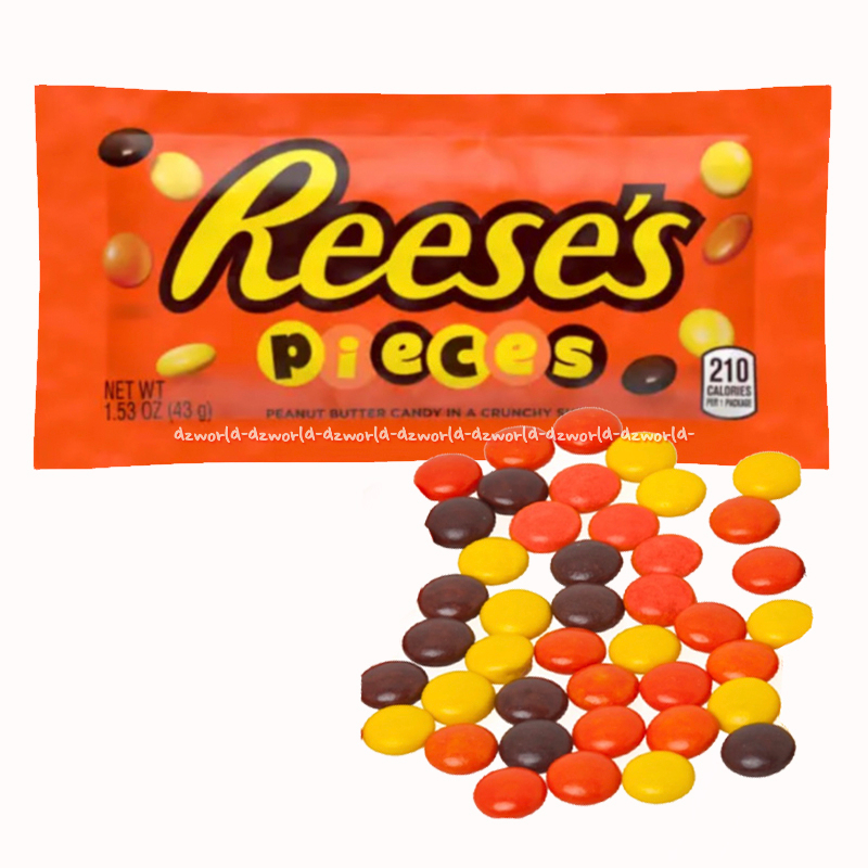 

Reese's Pieces 43gr Peanut Butter Candy Coklat Kacang Bentuk Bulat Reeses Reese Dairy Chocolate Permen Food Snacks Cokelat