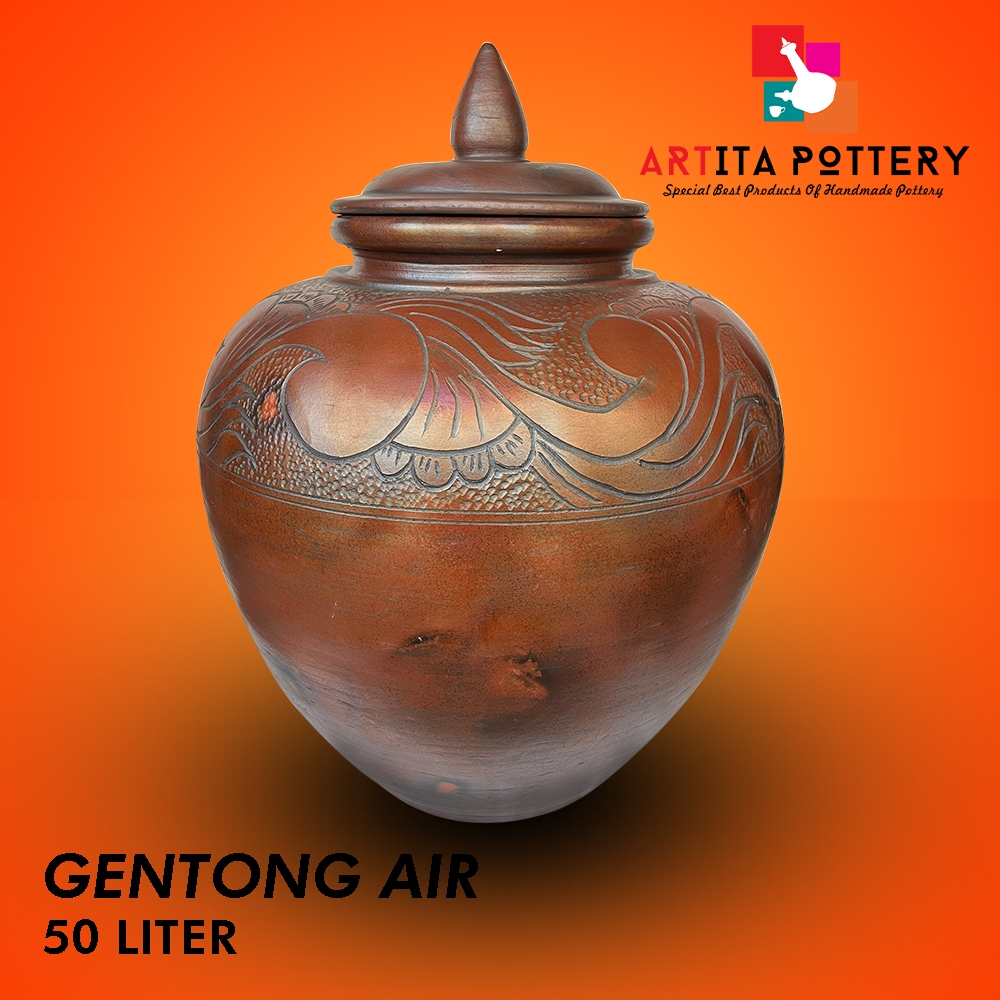 GENTONG AIR  WADAH BERAS -+50 LITER GERABAH TANAH LIAT MURAH