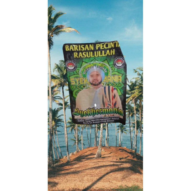 spanduk. bendera/ syekhermania. . 200x150cm