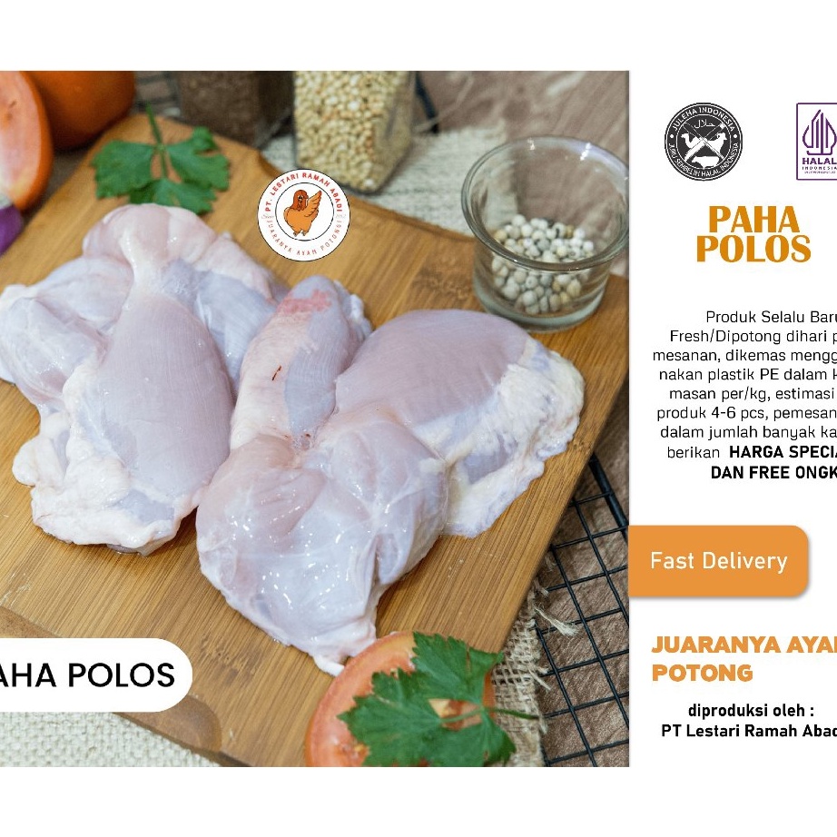 

DiSkon Daging Ayam Paha Fillet Boneless Tanpa Kulit 1kg