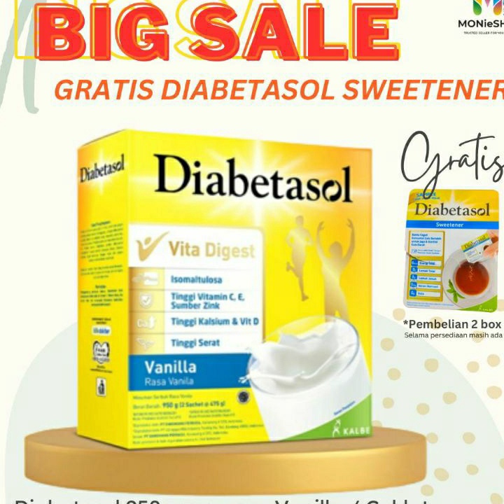 

V44859 SUSU DIABETASOL Susu Diabetasol 95gr 1Kg 57gr 6gr Diabetasol 1 gr