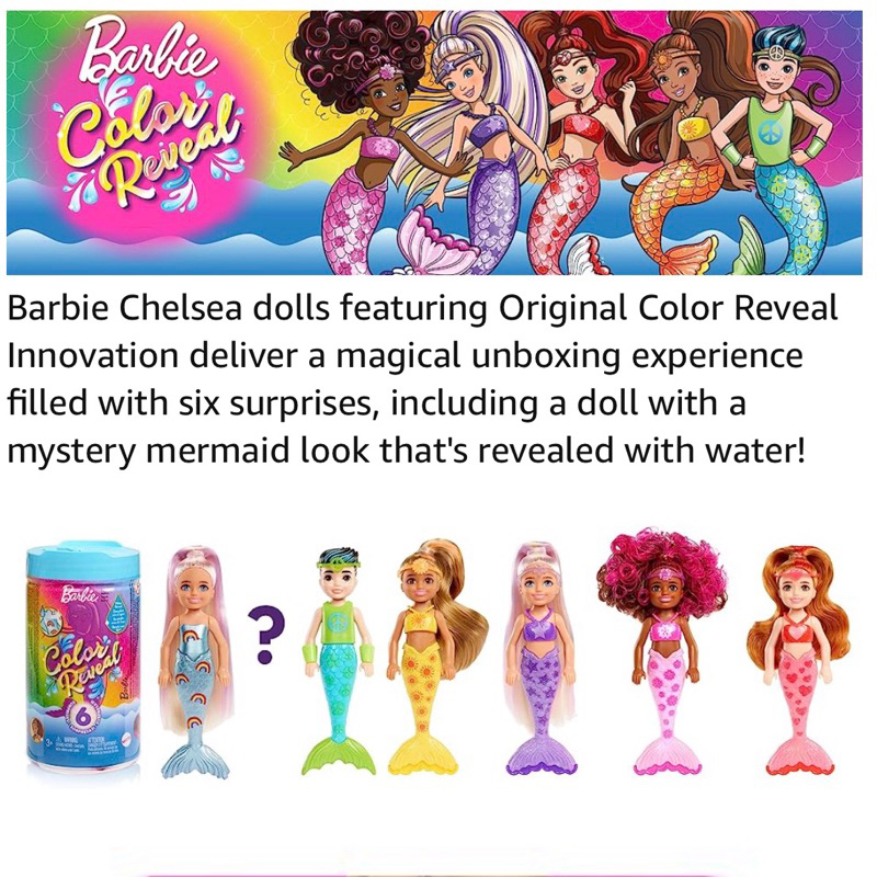 Barbie Chelsa Mermaid Color reveal matel original