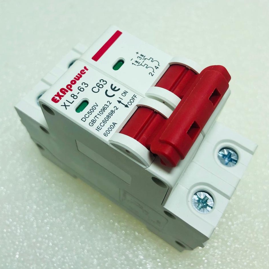 gB MCB DC 2P 1A 16A 2A 32A 4A 5A 63A 5V Circuit Breaker DC PV AKI LOAD