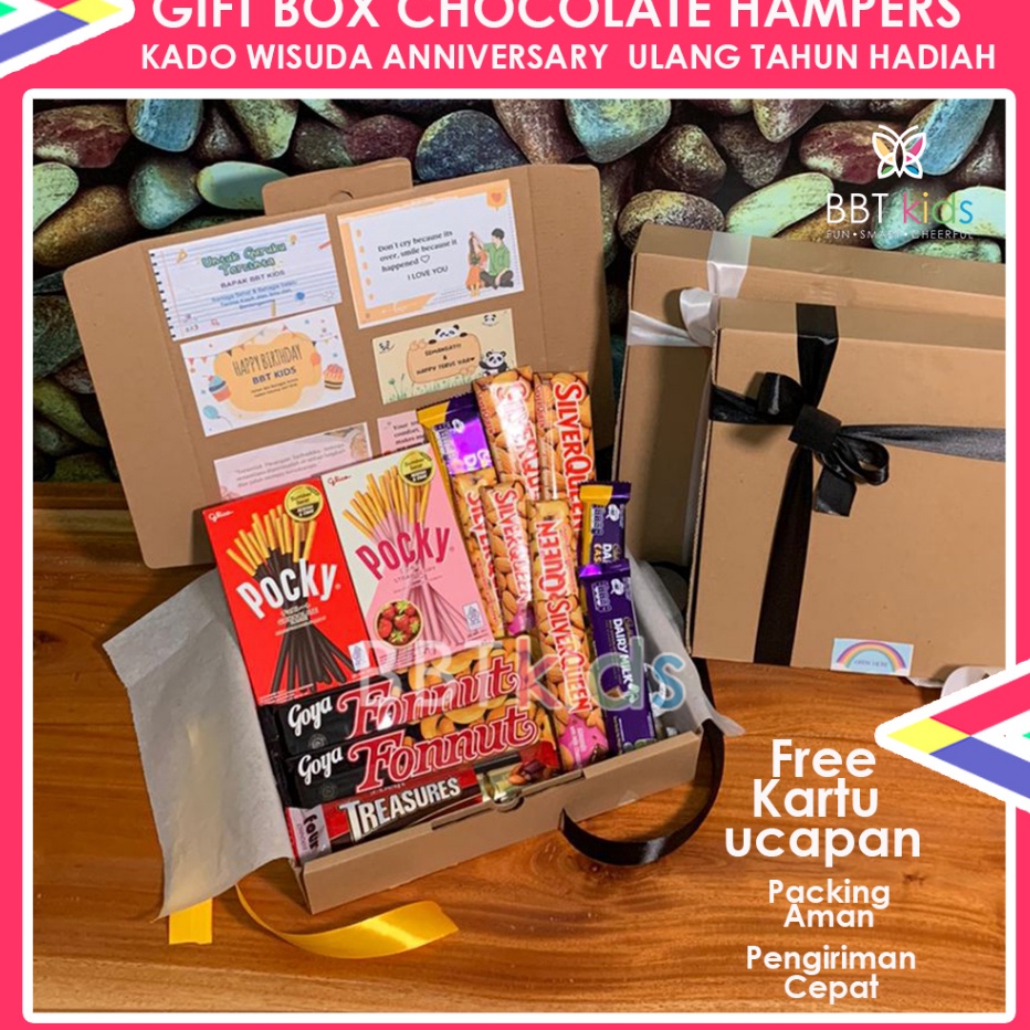 

Ready Stok GIFT BOX CHOCOLATE HAMPERS CHOCOLATE KADO WISUDA COKELAT BOX COKELAT UNTUK GRADUATION ANNIVERSARY ULANG TAHUN HADIAH