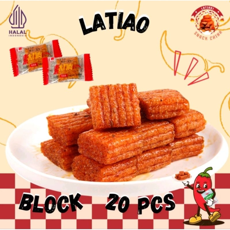 

LATIAO MINI Snack Cina, cemilan pedas, enak murah