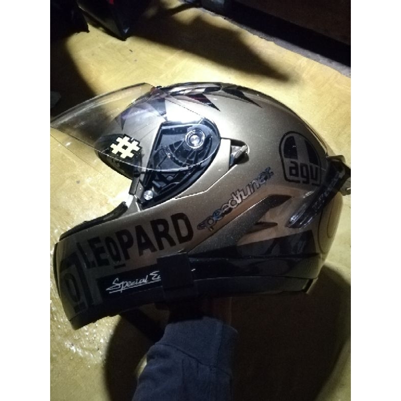 HELM REPAINT AGV LEOPARD BASIC KYT VENDETTA 2